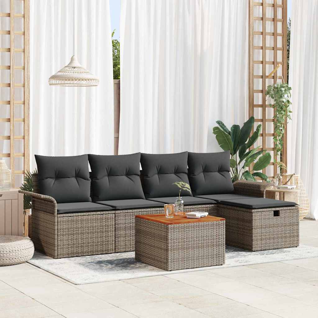 8721288396501_mo-im_en_hd_1 vidaXL Garden Sofa Set with Storage 6 pcs Grey Poly rattan - Image 1