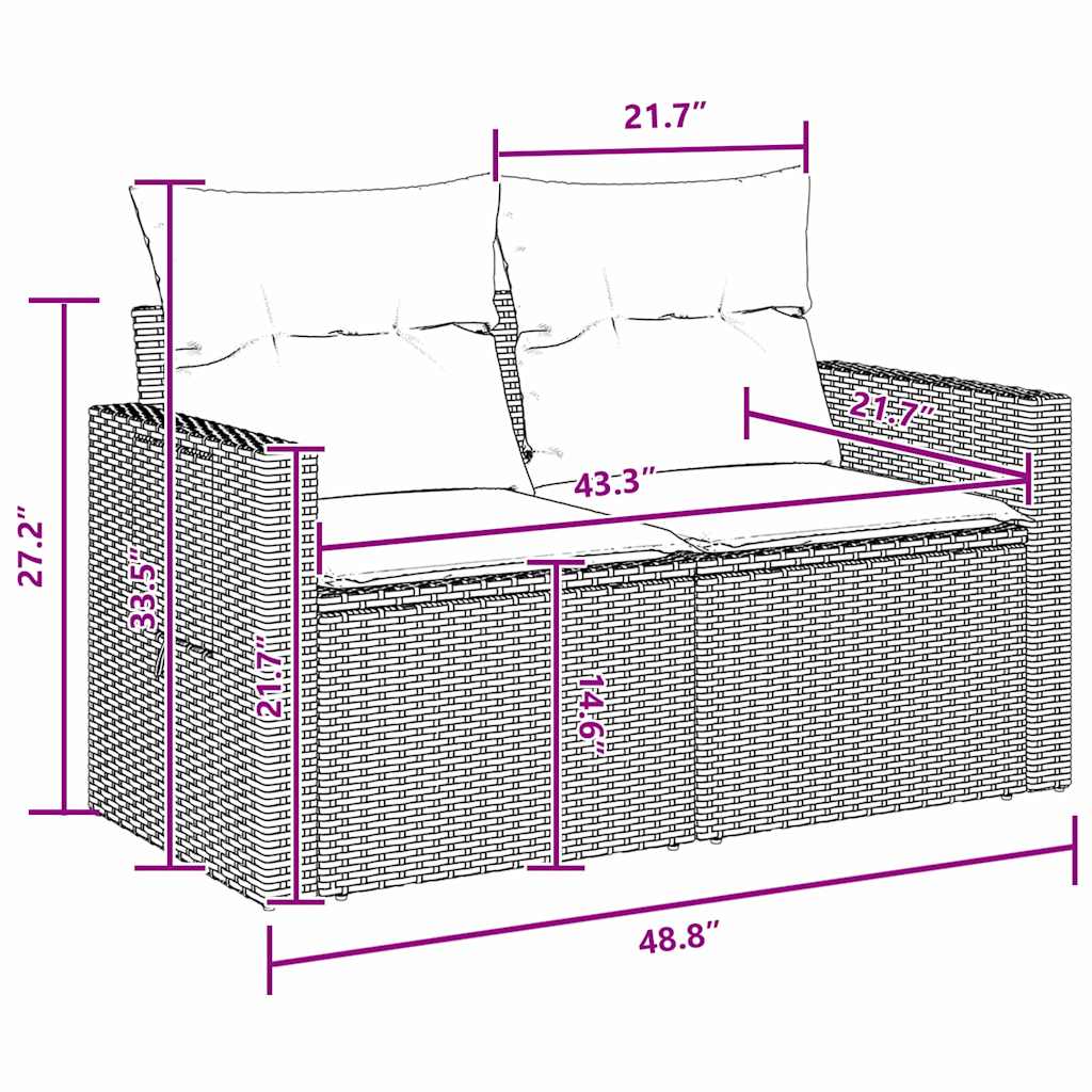 8721288418487_wbg-siz_en_hd_3 vidaXL Garden Sofa Set Height-Adjustable 10 pcs Black Poly Rattan - Image 12