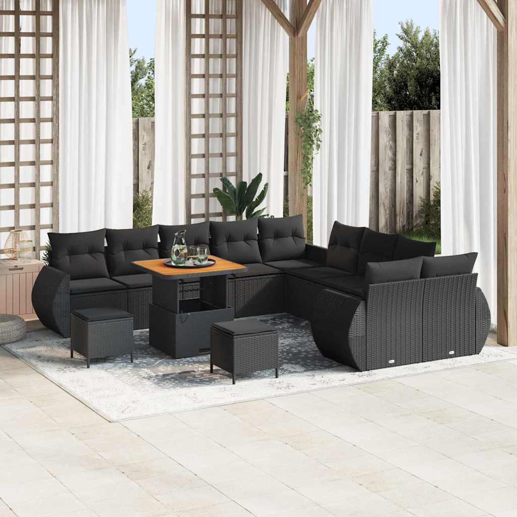 8721288420480_mo-im_en_hd_2 vidaXL Garden Sofa Set Height-Adjustable 13 pcs Black Poly Rattan - Image 3