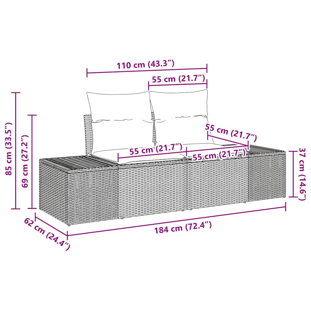 8721288428585_wbg-siz_en_hd_2 vidaXL Garden Sofa Set with Cushion 9 pcs Black Poly rattan - Image 10