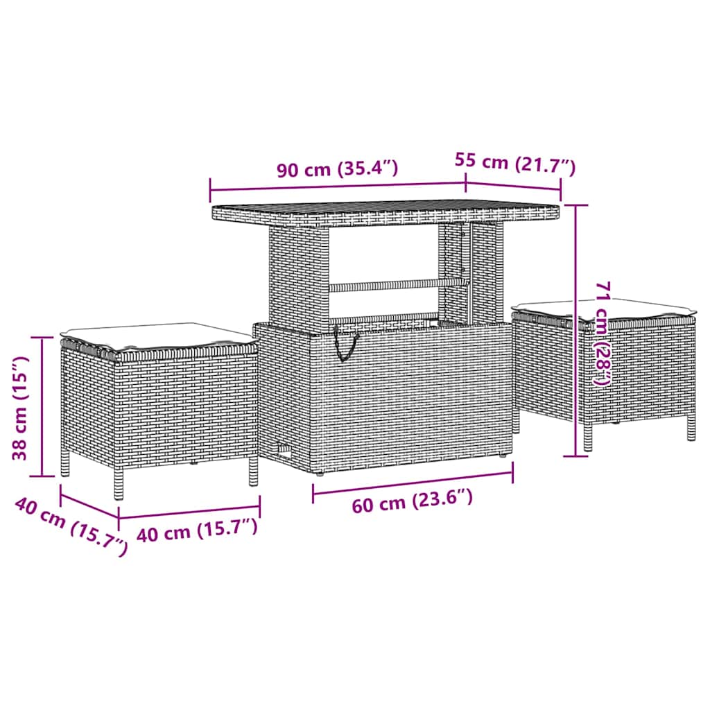 8721288428585_wbg-siz_en_hd_3 vidaXL Garden Sofa Set with Cushion 9 pcs Black Poly rattan - Image 11