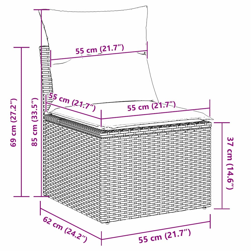 8721288428585_wbg-siz_en_hd_4 vidaXL Garden Sofa Set with Cushion 9 pcs Black Poly rattan - Image 12