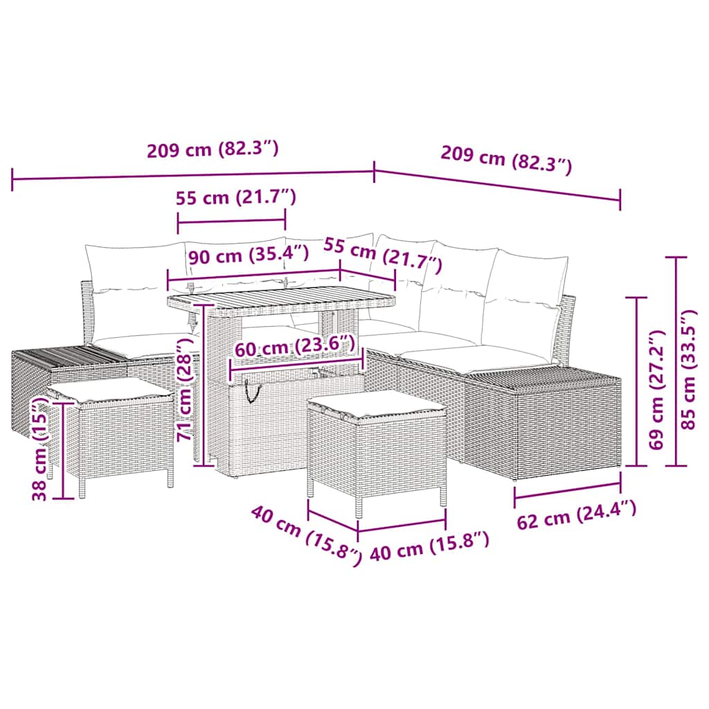 8721288429032_wbg-siz_en_hd_1 vidaXL Garden Sofa Set with Cushion 8 pcs Black Poly rattan - Image 10
