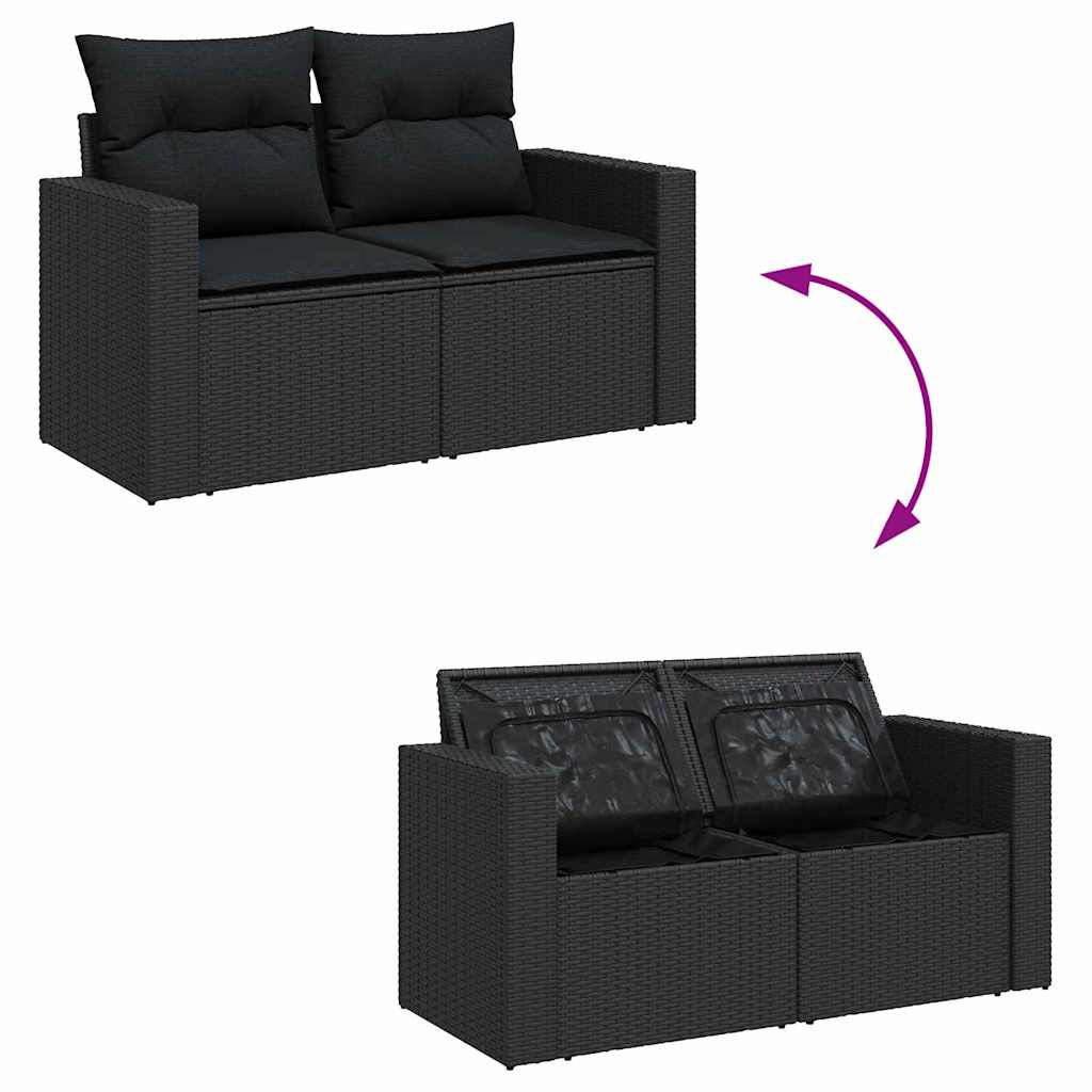 8721288436580_wbg-fu_en_hd_1 vidaXL Garden Sofa Set with Cushion 11 pcs Black 90 x 55 x 71 cm - Image 9
