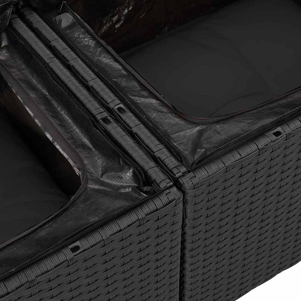 8721288438935_detail_en_hd_2 vidaXL Garden Sofa Set with Cushion Manual 9 pcs Black 80 x 80 x 71 cm - Image 8