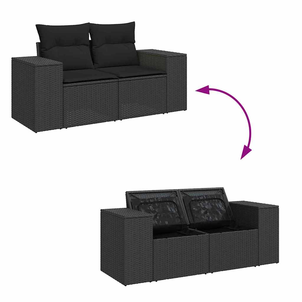 8721288440587_wbg-fu_en_hd_3 vidaXL Garden Sofa Set with Cushion 10 pcs Black 90 x 55 x 71 cm - Image 11