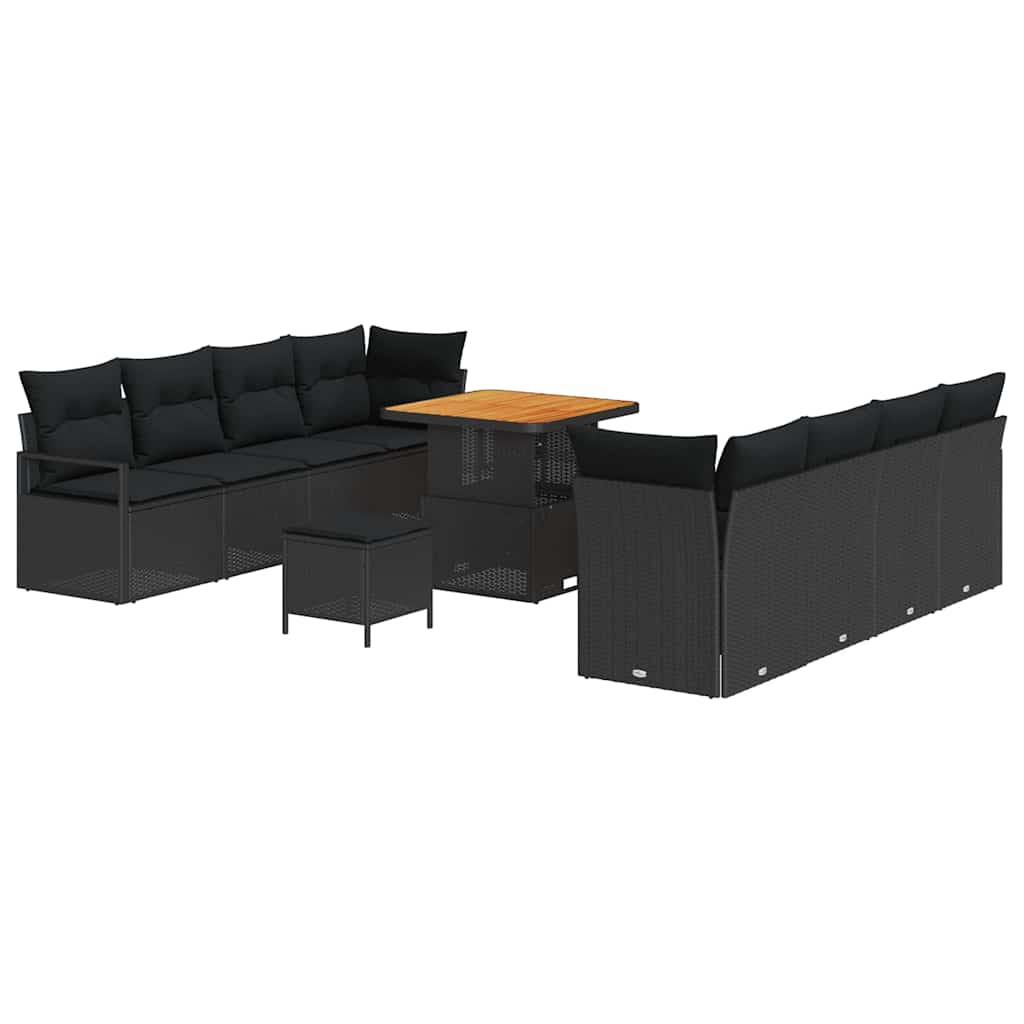 8721288445636_wbg-an-m_en_hd_5 vidaXL Garden Sofa Set with Cushion with Storage Black 80 x 80 x 71 cm - Image 2