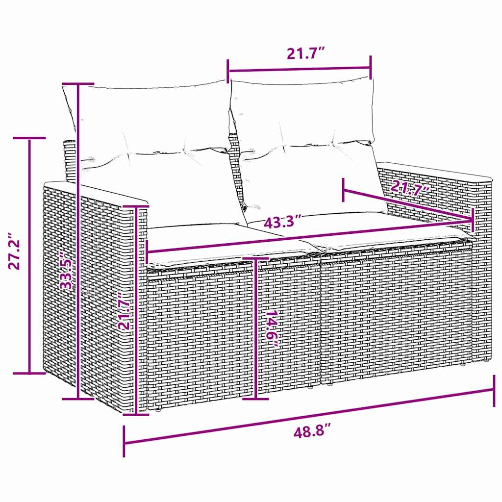 8721288450982_wbg-siz_en_hd_2 vidaXL Garden Sofa Set 10 pcs Black 90 x 55 x 71 cm Poly rattan - Image 13