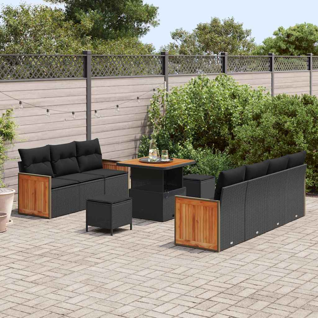 8721288453334_mo-im_en_hd_2 vidaXL Garden Sofa Set 10 pcs Black and Brown 80 x 80 x 71 cm - Image 3