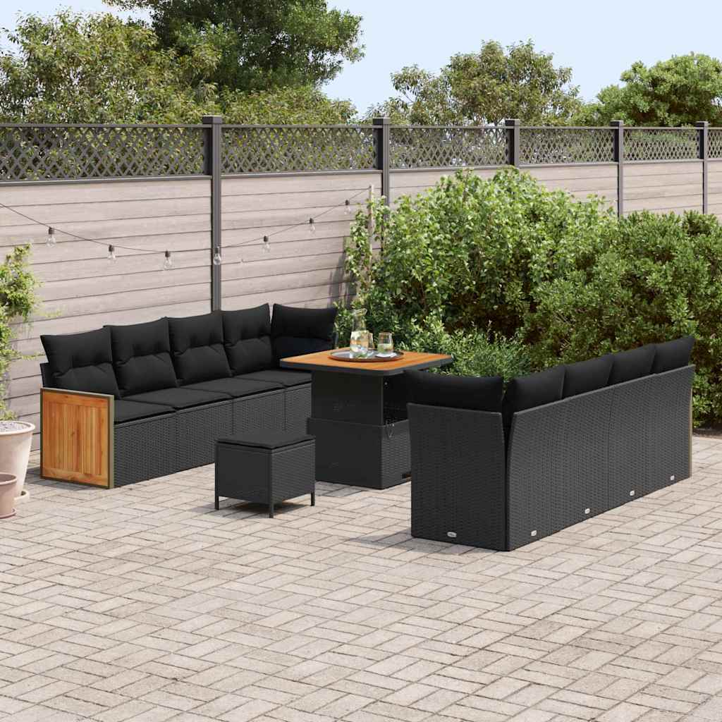 8721288453433_mo-im_en_hd_2 vidaXL Garden Sofa Set 11 pcs Black 80 x 80 x 71 cm Poly Rattan - Image 3