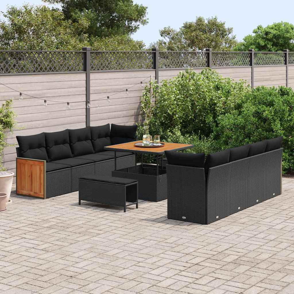 8721288453532_mo-im_en_hd_2 vidaXL Garden Sofa Set 11 pcs Black 100 x 100 x 71 cm Poly Rattan - Image 3