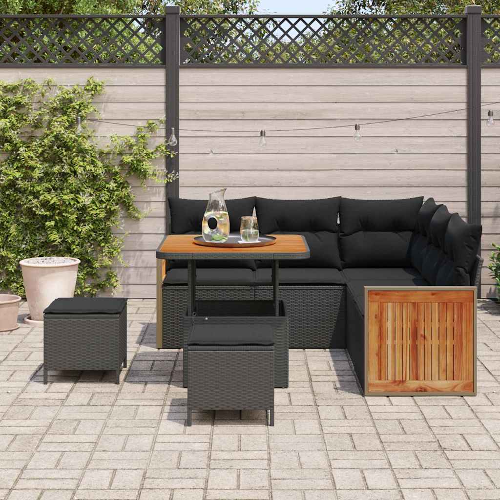 8721288453686_mo-im_en_hd_2 vidaXL Garden Sofa Set 8 pcs Black and Brown 80 x 80 x 71 cm - Image 3