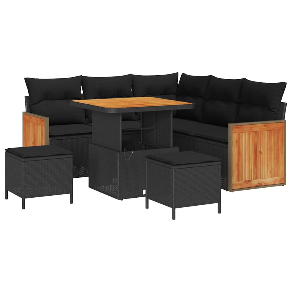 8721288453686_wbg-an-m_en_hd_5 vidaXL Garden Sofa Set 8 pcs Black and Brown 80 x 80 x 71 cm - Image 2