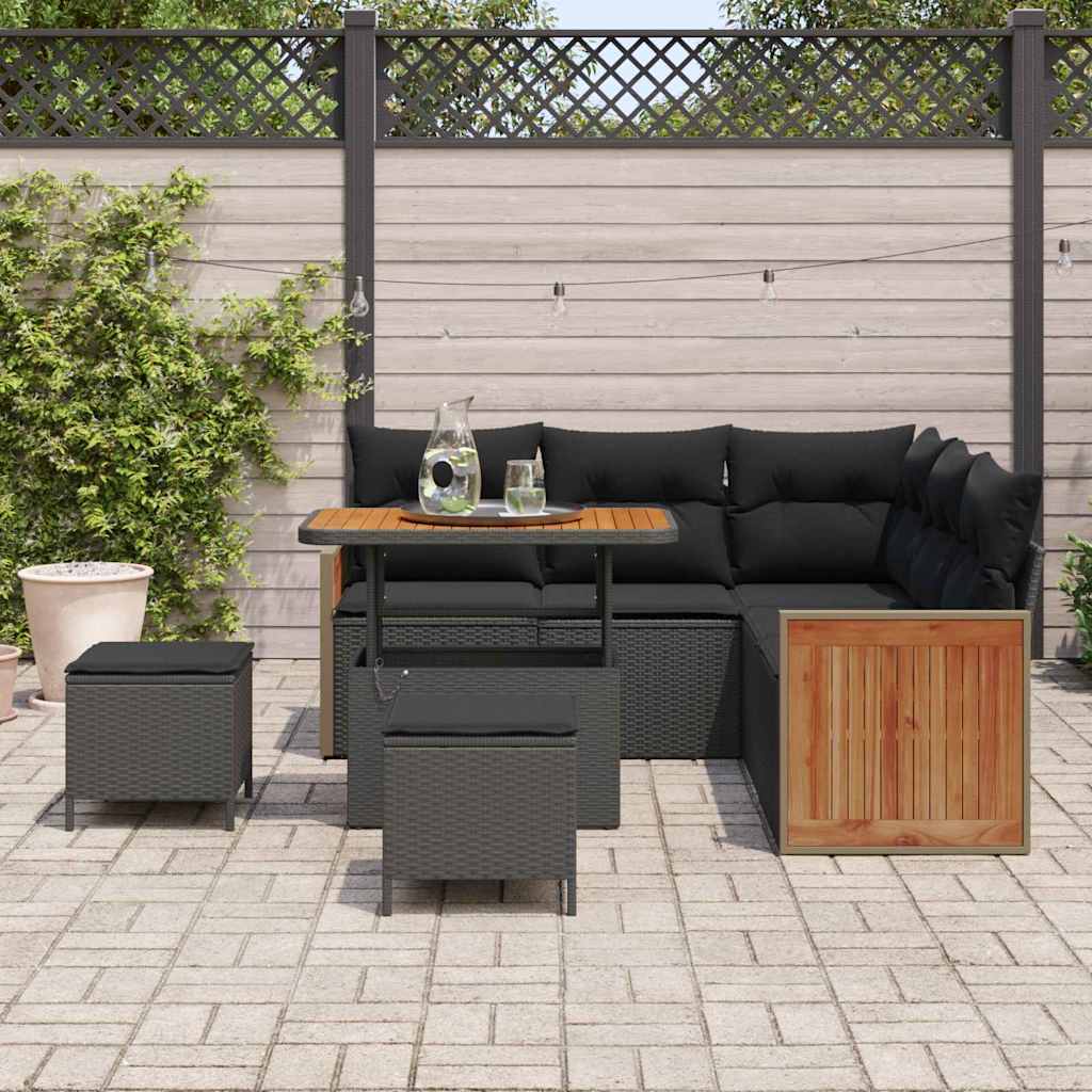8721288453730_mo-im_en_hd_2 vidaXL Garden Sofa Set 8 pcs Black 90 x 55 x 71 cm Poly Rattan - Image 3