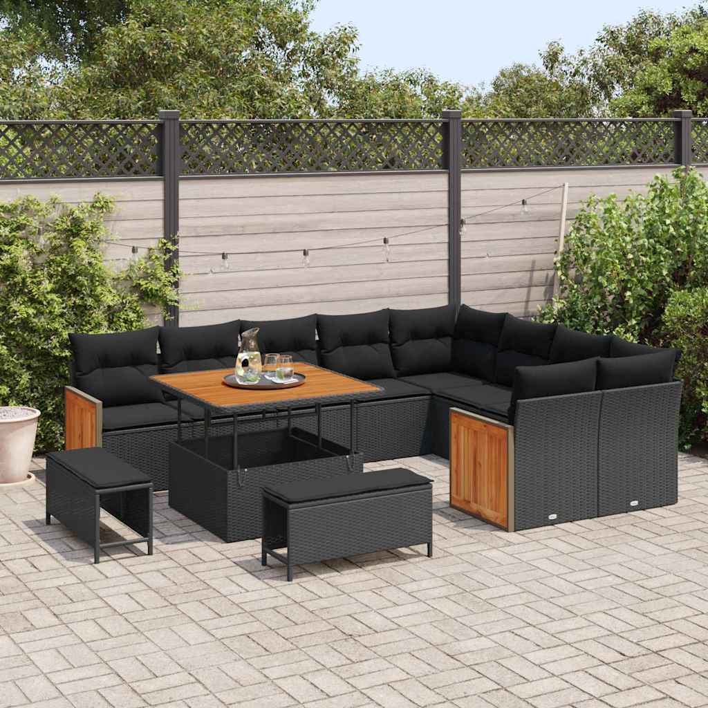 8721288454034_mo-im_en_hd_2 vidaXL Garden Sofa Set 12 pcs Black 100 x 100 x 71 cm Poly Rattan - Image 3