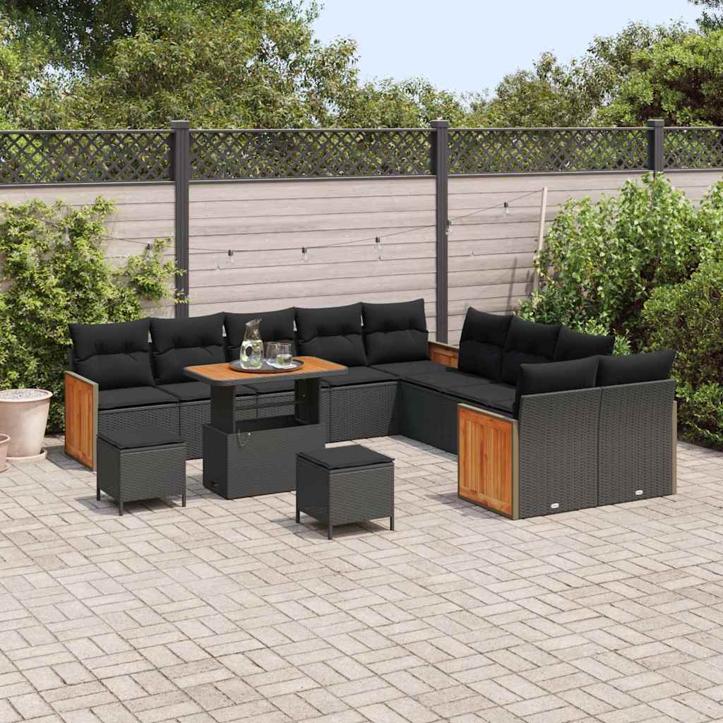 8721288454331_mo-im_en_hd_2 vidaXL Garden Sofa Set 13 pcs Black 90 x 55 x 71 cm Poly Rattan - Image 3