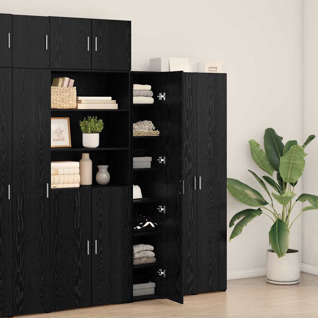 8721288456977_mo-im_en_hd_2 vidaXL Highboard Black oak 30 x 42.5 x 185 cm Engineered wood - Image 4