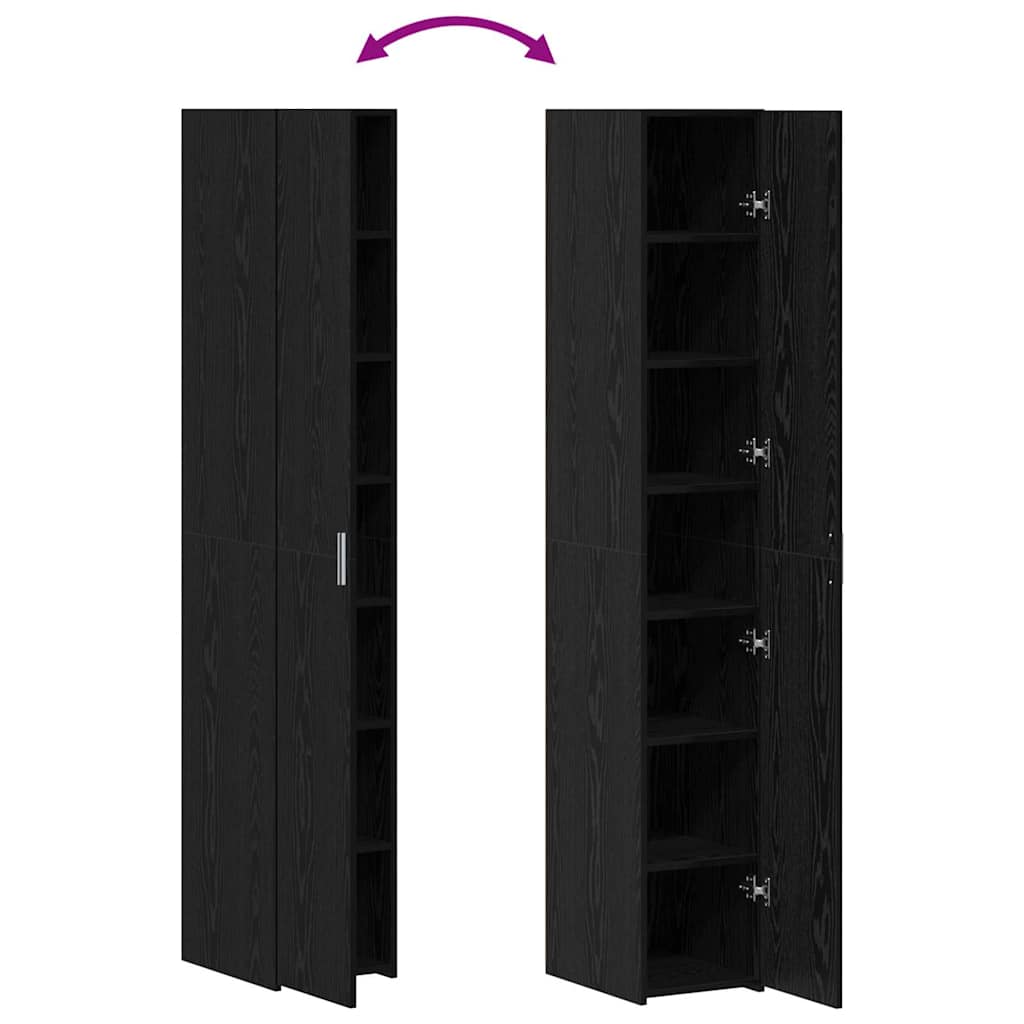 8721288456977_wbg-fu_en_hd_1 vidaXL Highboard Black oak 30 x 42.5 x 185 cm Engineered wood - Image 12