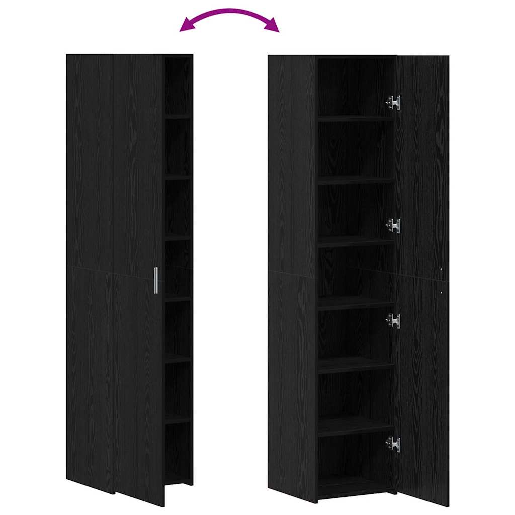8721288457004_wbg-fu_en_hd_1 vidaXL Highboard Black oak 40 x 42.5 x 185 cm Engineered wood - Image 12