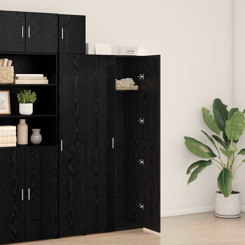 8721288457127_mo-im_en_hd_2 vidaXL Highboard Black oak 70 x 42.5 x 185 cm Engineered wood - Image 4
