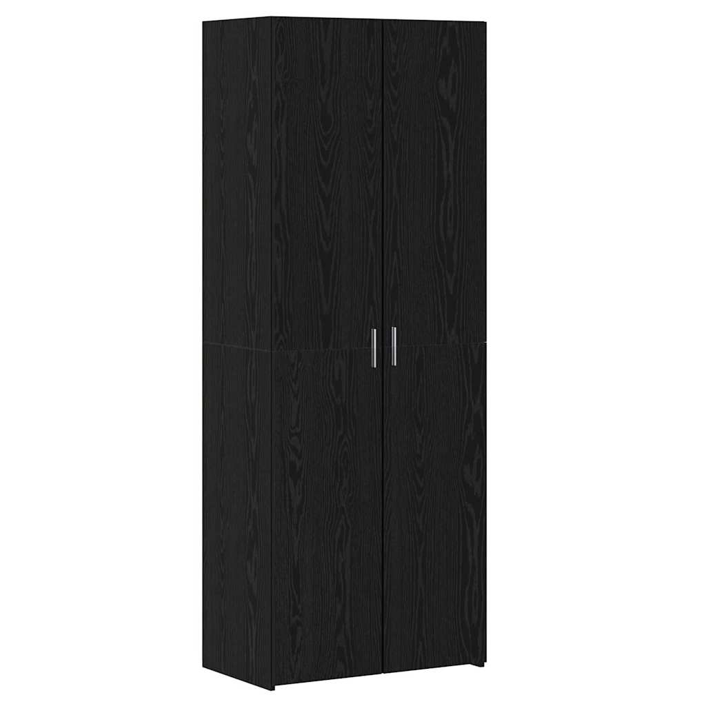 8721288457127_wbg-an-m_en_hd_1 vidaXL Highboard Black oak 70 x 42.5 x 185 cm Engineered wood - Image 2