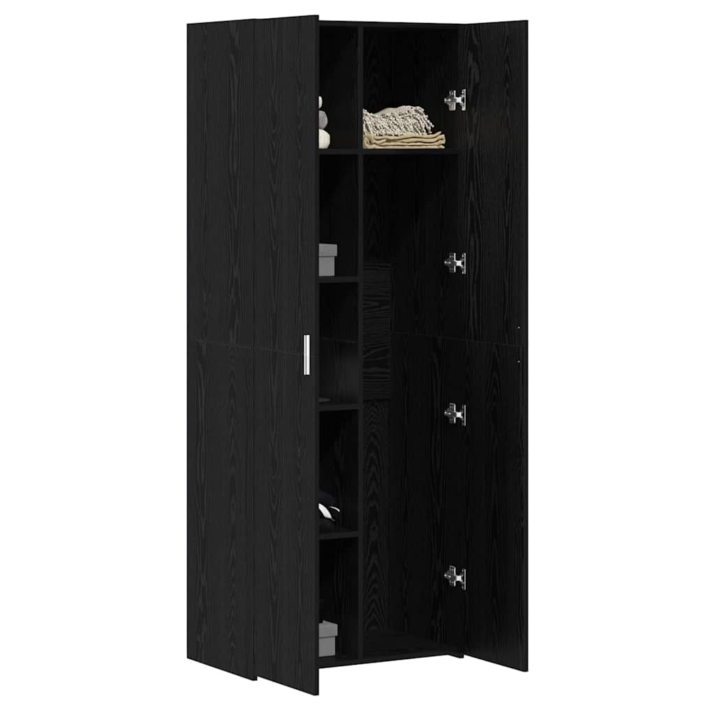 8721288457127_wbg-mo_en_hd_1 vidaXL Highboard Black oak 70 x 42.5 x 185 cm Engineered wood - Image 3