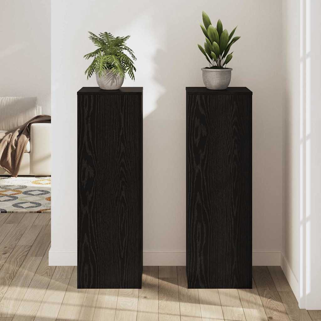 8721288457257_mo-im_en_hd_2 vidaXL Plant Stand 2 pcs Black oak 33 x 33 x 100 cm Engineered Wood - Image 5