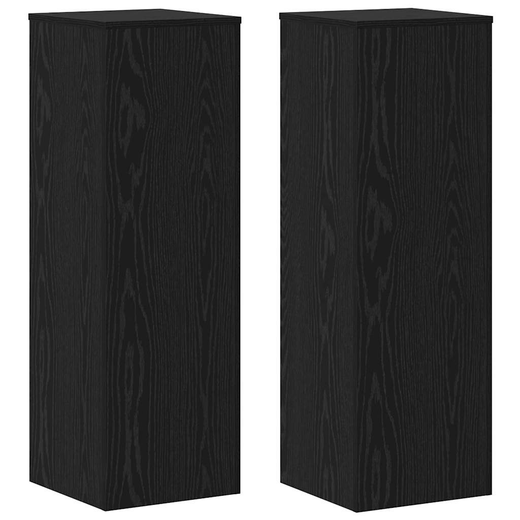 8721288457257_wbg-an-m_en_hd_1 vidaXL Plant Stand 2 pcs Black oak 33 x 33 x 100 cm Engineered Wood - Image 2
