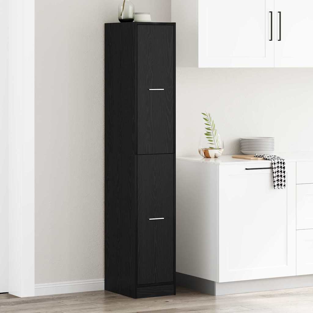 8721288457394_mo-im_en_hd_2 vidaXL Apothecary Cabinet Black oak 30 x 41 x 174.5 cm Engineered wood - Image 4