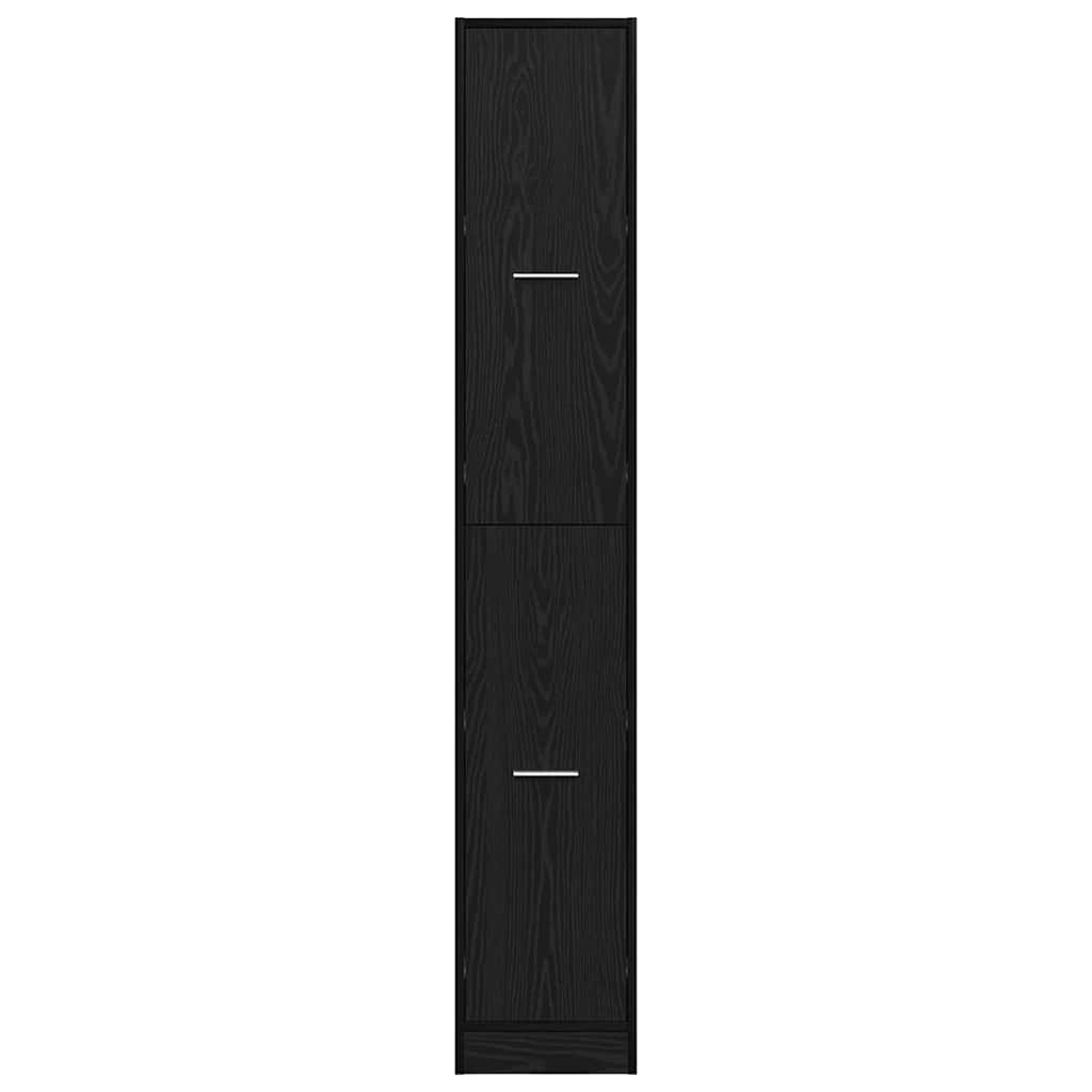 8721288457394_wbg-fr_en_hd_4 vidaXL Apothecary Cabinet Black oak 30 x 41 x 174.5 cm Engineered wood - Image 6
