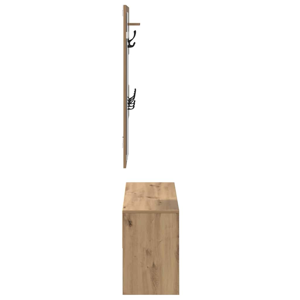 8721288519795_wbg-si_en_hd_9 vidaXL Hallway Furniture Set 4 pcs Black oak 90 x 31 x 46.5 cm - Image 11