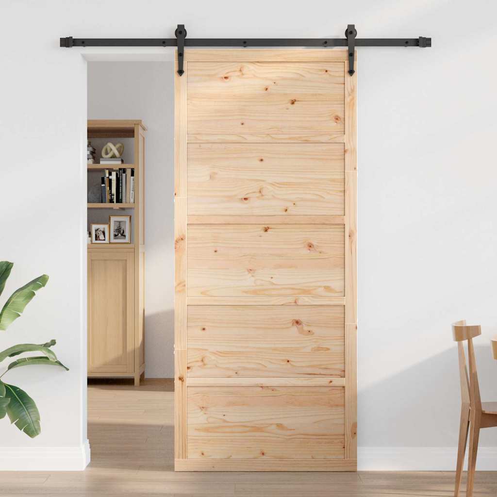 8721288521842_mo-im_en_hd_2 vidaXL Barn Door Natural 100 x 208 cm Solid Pine wood - Image 3