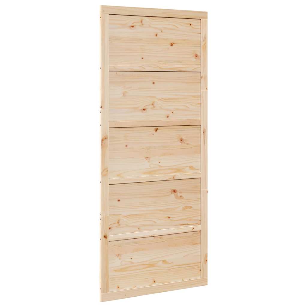 8721288521842_wbg-an-m_en_hd_1 vidaXL Barn Door Natural 100 x 208 cm Solid Pine wood - Image 2
