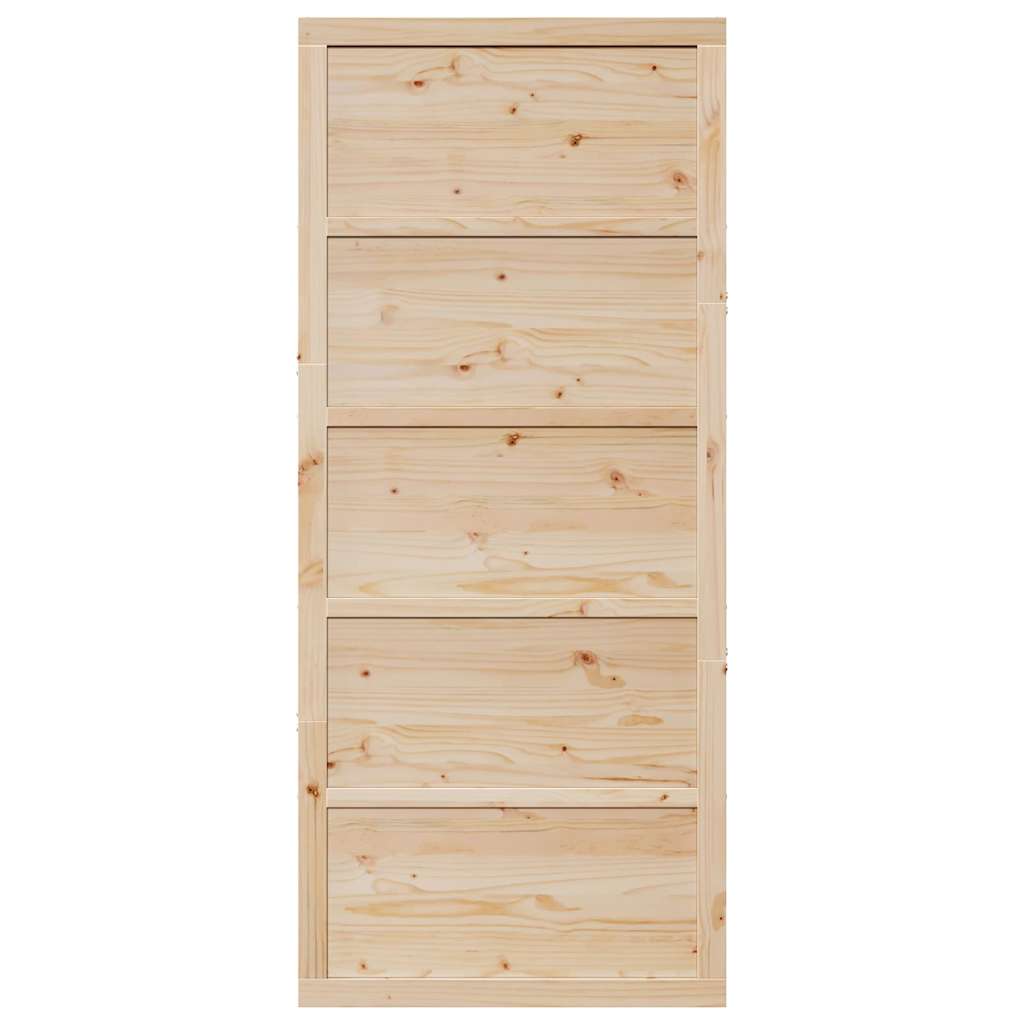 8721288521842_wbg-fr_en_hd_3 vidaXL Barn Door Natural 100 x 208 cm Solid Pine wood - Image 4