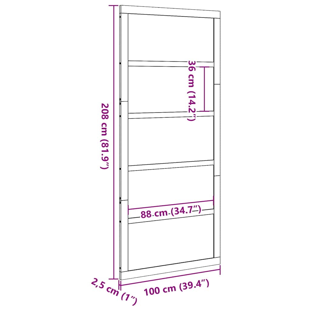 8721288521842_wbg-siz_en_hd_1 vidaXL Barn Door Natural 100 x 208 cm Solid Pine wood - Image 11