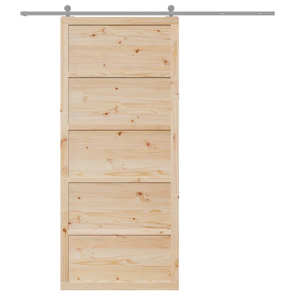 8721288521859_wbg-fu_en_hd_1 vidaXL Barn Door Natural 90 x 208 cm Solid Pine wood - Image 9