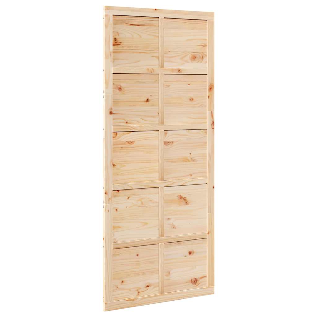 8721288521873_wbg-an-m_en_hd_1 vidaXL Barn Door Brown 100 x 210 cm Solid pine wood - Image 2