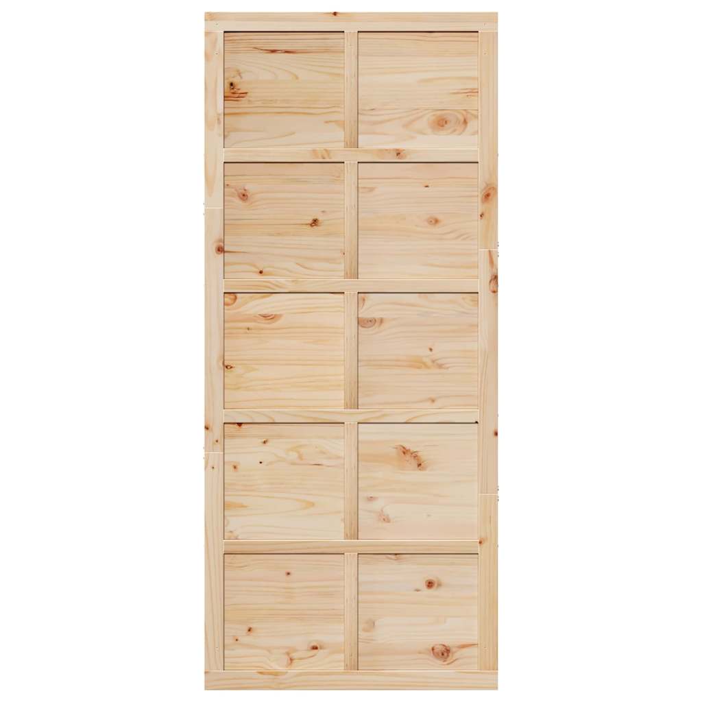 8721288521873_wbg-fr_en_hd_3 vidaXL Barn Door Brown 100 x 210 cm Solid pine wood - Image 4
