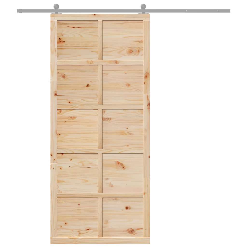 8721288521873_wbg-fu_en_hd_1 vidaXL Barn Door Brown 100 x 210 cm Solid pine wood - Image 9