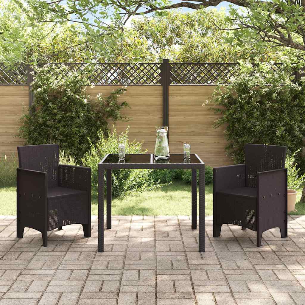 8721288582997_mo-im_en_hd_2 vidaXL Garden Chair 2 pcs Brown 53 x 49 x 85 cm PP - Image 1