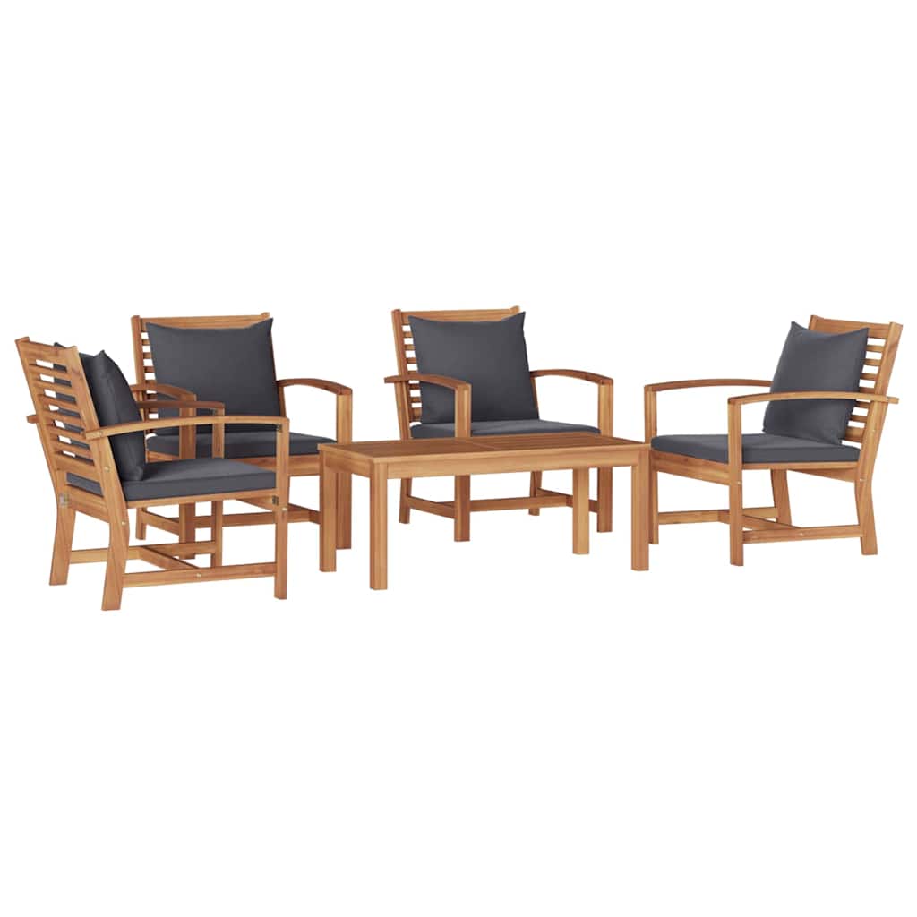 8721288584083_wbg-an-m_en_hd_3 Garden Sofa Set 5 pcs Natural Solid teak wood - Image 2