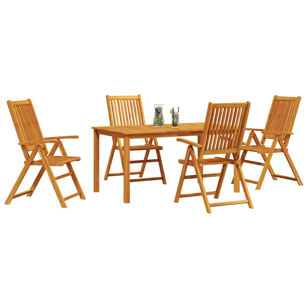 8721288595348_wbg-mo_en_hd_1 vidaXL Garden Dining Set Folding 5 pcs Brown Solid acacia wood - Image 3