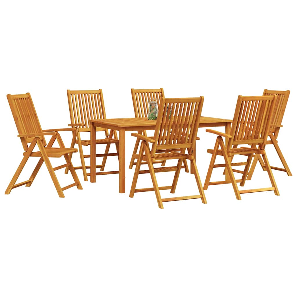 8721288595355_wbg-mo_en_hd_1 vidaXL Garden Dining Set Folding 7 pcs Brown Solid acacia wood - Image 3