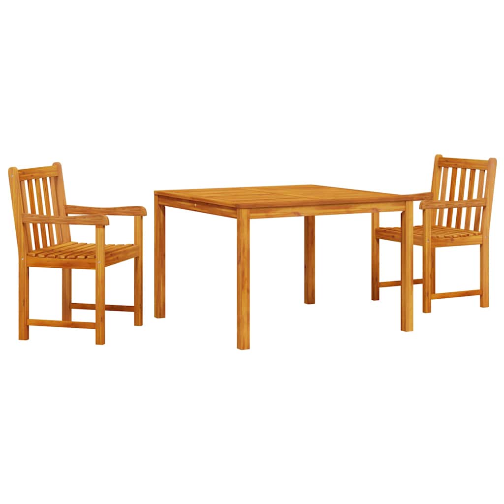 8721288595607_wbg-an-m_en_hd_3 vidaXL Garden Dining Set 3 pcs Brown Solid Acacia wood - Image 2