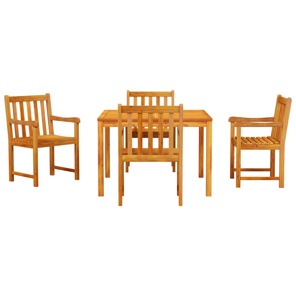8721288595614_wbg-fr_en_hd_4 vidaXL Garden Dining Set 5 pcs Brown Solid Acacia wood - Image 7
