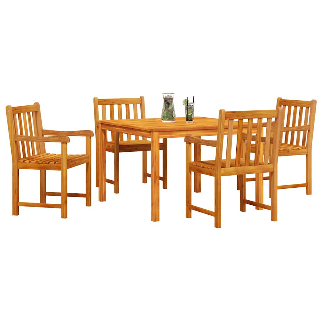 8721288595614_wbg-mo_en_hd_1 vidaXL Garden Dining Set 5 pcs Brown Solid Acacia wood - Image 3