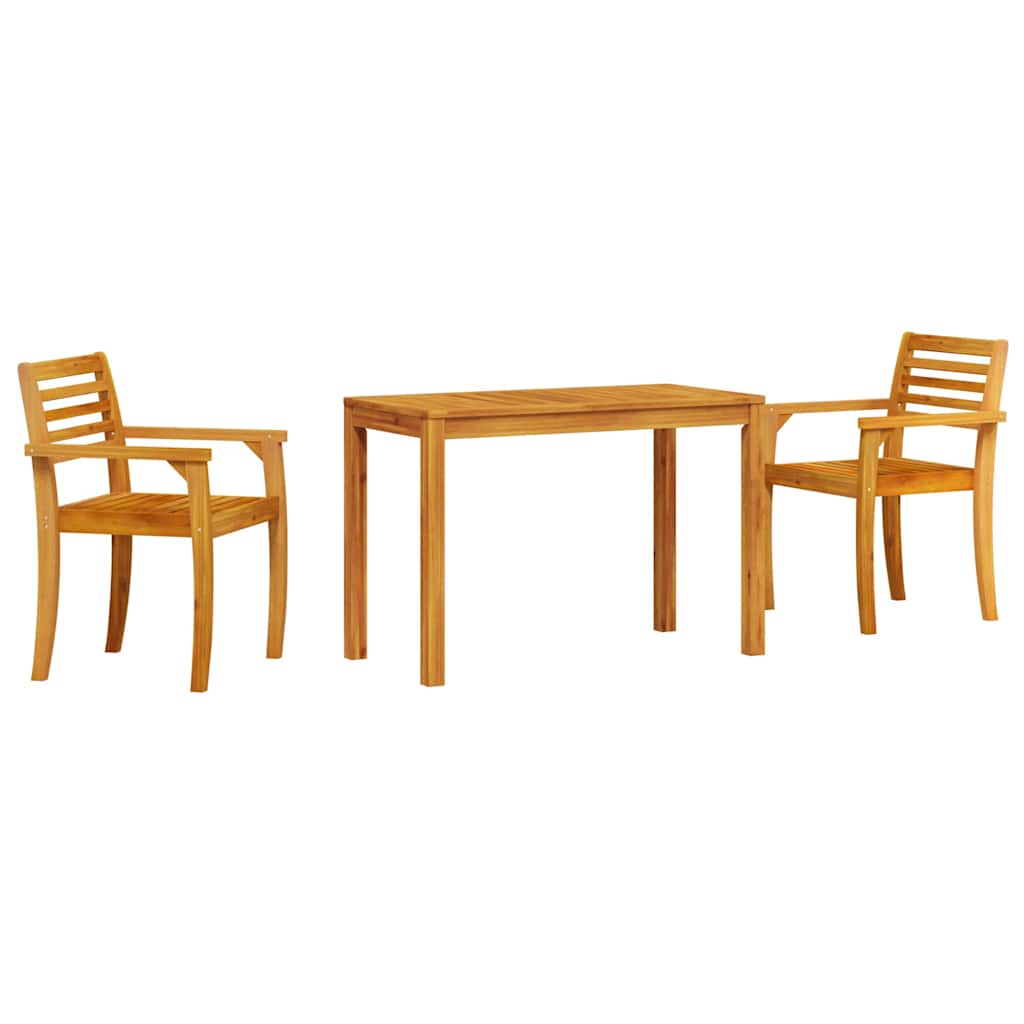 8721288595775_wbg-an-m_en_hd_3 vidaXL Garden Dining Set 3 pcs Brown Solid Acacia wood - Image 2