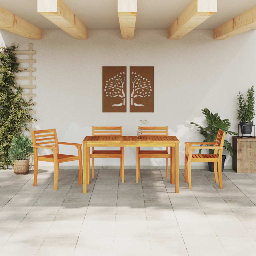 8721288595805_mo-im_en_hd_2 vidaXL Garden Dining Set 5 pcs Brown Solid acacia wood - Image 4