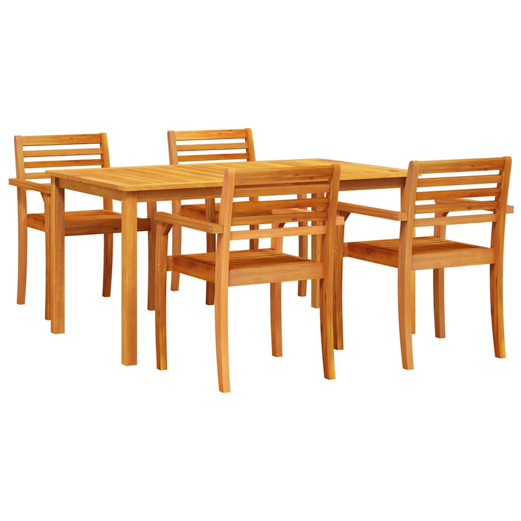 8721288595805_wbg-an-m_en_hd_3 vidaXL Garden Dining Set 5 pcs Brown Solid acacia wood - Image 2