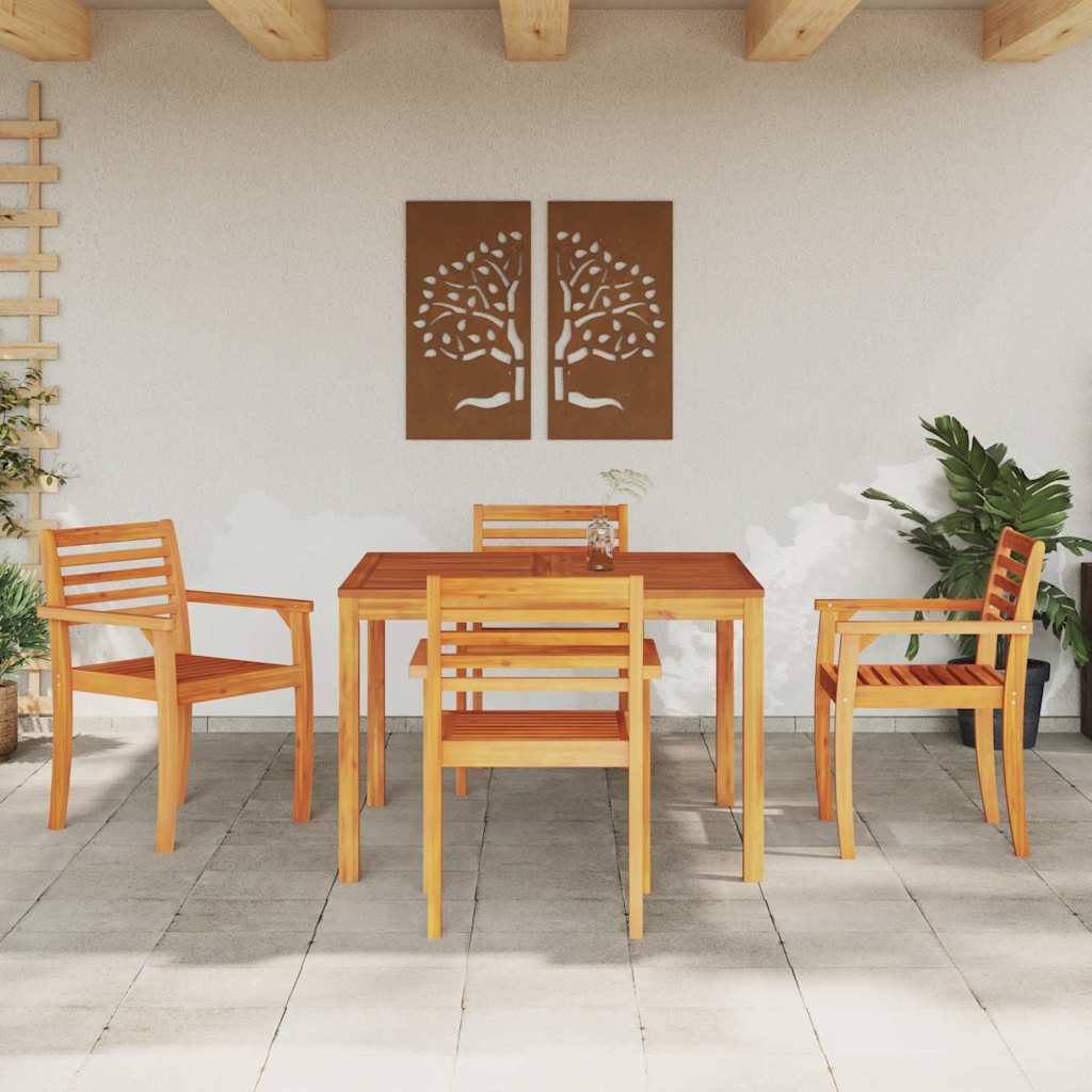 8721288595874_mo-im_en_hd_2 vidaXL Garden Dining Set 5 pcs Brown Solid acacia wood - Image 4